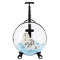 Custom Luxury Transparent Capsule Pet Travel Trolley New Strollers for Puppies Dogs Cats Comfortable Carriers Bag Wheel Trolley