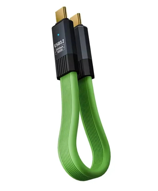 PD 100W Short USB C to USB C Cable Fast Charging 5A USB C Cord USB3.2 20Gbps Data Transfer 8K@60Hz Flat Data Charge Cable