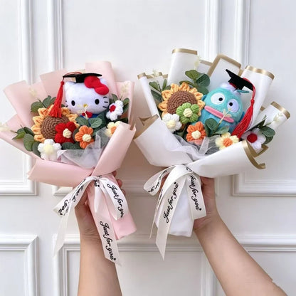 Cartoon Anime Series Hellokitty Kulomi Plush Toys Creative Graduation Bouquet Children's Day Birthday Graduation Gifts For Kids