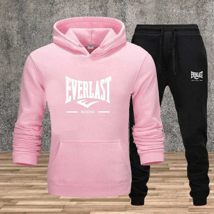 Autumn and winter men's set: Fashionable fitness jogging pullover, hooded sweatshirt, sweatshirt and casual pants two-piece set