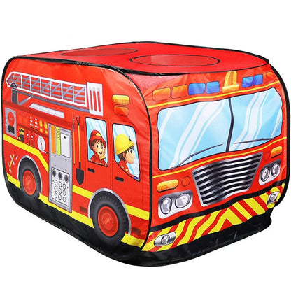 Game House Play Tent Fire Truck Police Bus Foldable Pop Up Toy Play House Children Toys Tent Ice Cream Firefighting Model House