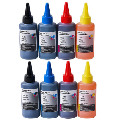 100ML Refill Ink Kit For HP 21 22 301 302 304 121 122 123 650 652 300 140 141 63 65 343 338 Printer Ink Cartridge