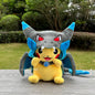 4 Styles Cosplay Pokemon Plush Mega Shiny Charizard XY Pikachu Cloak Stuffed Toy Cartoon Soft Doll