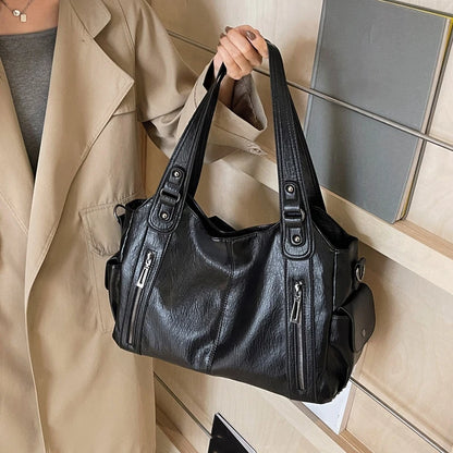 Soft Interior Compartment Shoulder Bags High Quality Contrasting Colors Crossbody Bags for Women Fashion Pu Leather Handbags