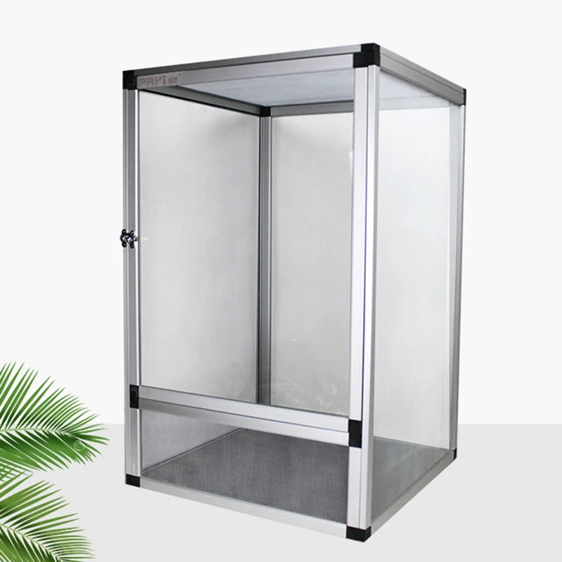 Reptile Terrarium Tall Landscape Ecological Tank Metal Mesh Door Breeding Cage Front Opening Reptile Rainforest Habitats