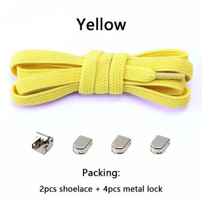 No tie Shoe laces Elastic laces Sneakers Flat Shoelaces without ties Quick Shoelace for Shoes Kids Adult One Size fits All Shoes