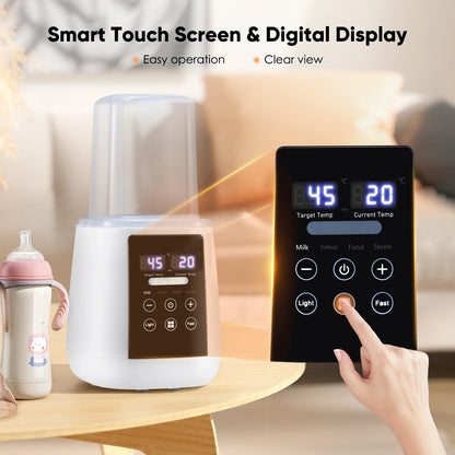6in1 Fast Electric Baby Bottle Warmer Heater Sterilizer For Breast Milk Digital Timer Temperature Control Automatic Shutoff 220V