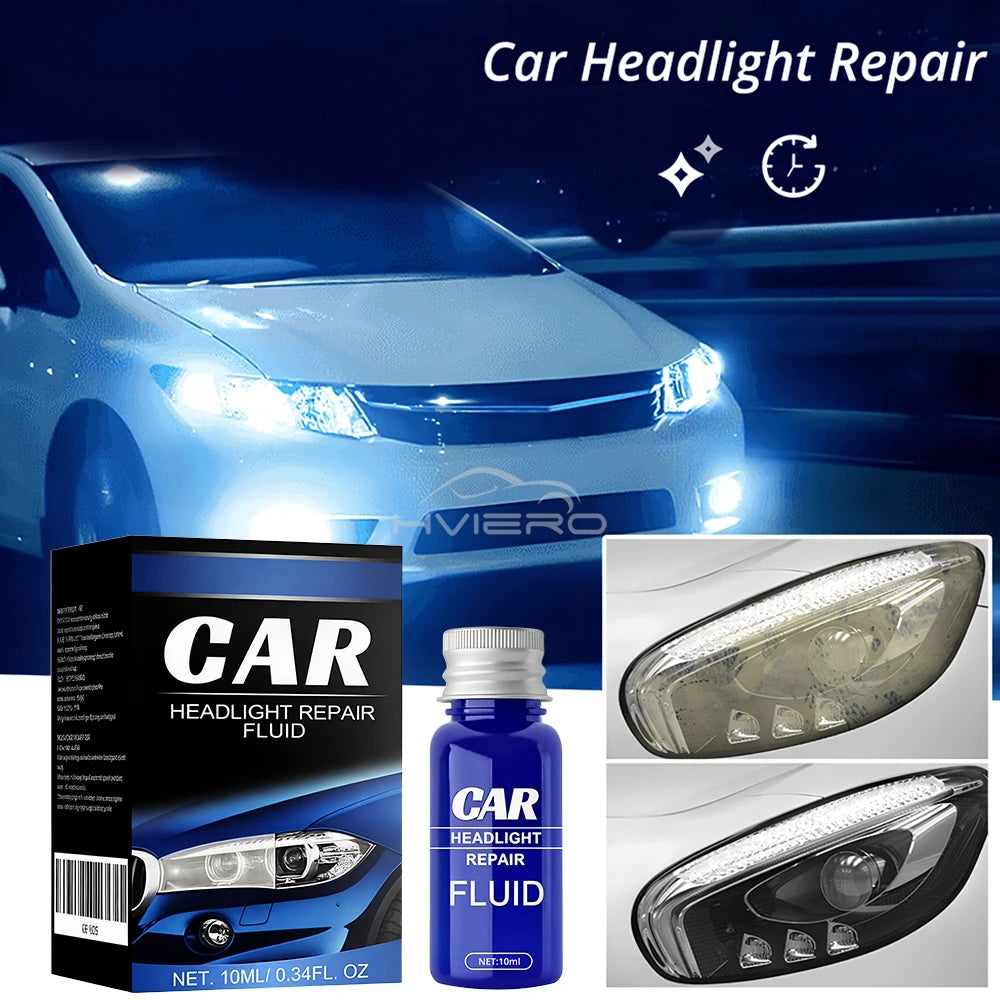Car Headlight Scratch Repair fog Remover 10/30/50ml Light Cleaner Automotive Restoration Kit Polishing Cleaning Maintenance tool