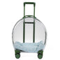 2026 Large Capacity Pet Suitcase for Two Cats Dogs Breathable Clear Wheel Portable Carry-on Luggage Pet Travel Bag