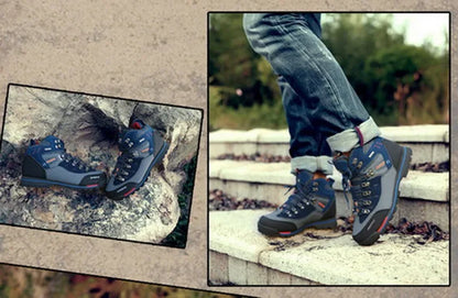 Mixed Gender Hiking Shoes Men Winter Mountain Climbing Trekking Boots Top Quality Outdoor Fashion Casual Snow Boots Plus Size 47