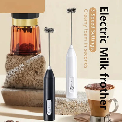 Electric Mini Egg Beater, Cream Coffee Whisk, Milk Frother, Handheld Frother, Used for Making Cakes and Pastries