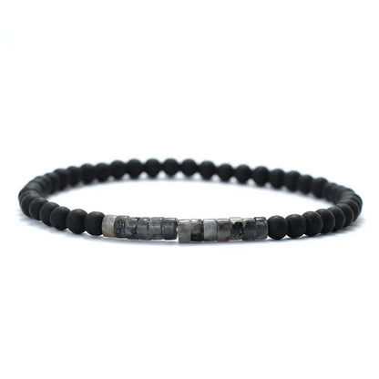New Minimalist 4mm Bead Bracelet Unisex Emperor Onyx Small Stone Braclet Meditation Yoga Strand Braslet Couple Brazalete Pulsera