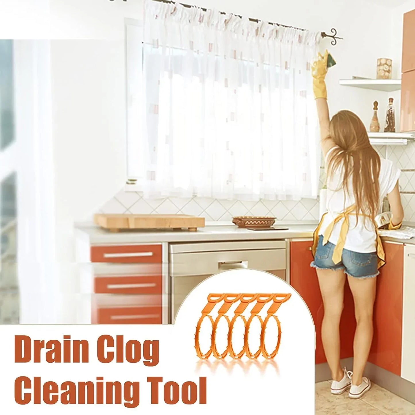 Hair Dredging Hook Sewer Unblock Tools Unblocker Pipes and Sinks Drain Clog Remover Toilet Drainage Outlet Cleaning Supplies
