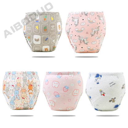 Reusable Elinfant Ecological Baby Diaper Training Pants Waterproof Washable Cotton Cleanliness Learning Panties Breathable Cloth