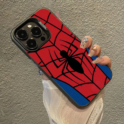 Cool S-Spider-Man Phone Case For IPhone 17 16 15 Pro Max Plus 14 13 12 11 Black White Shockproof Phone Cover