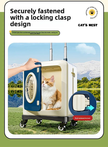 Pet Stroller for Small and Medium Dogs, Lightweight Foldable Travel Carrier, Anti-Stress Airline Approved Crate, Telescopic Suit