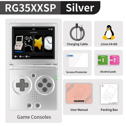 Anbernic RG35XXSP Flip Handheld Game Console 3.5'' IPS Screen Linux 64-bit 3300mAH E-book Support WiFi Streaming HD TV Out Gifts