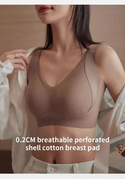 1/2PCS Women's Seamless Underwear, Thin Style, Large Breasts, Small Breasts, No Wires, Pull-up And Anti-sagging Large Size Bra