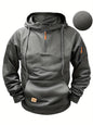 New Multi Pocket Zipper Fleece Dropped Shoulder Hooded Sweatshirt Men's Women's Plus Size Loose Pullover Fashion Sweatshirt