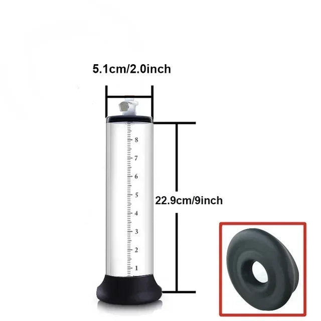 Male Penis Enlarger Vacuum Pump Penis Enlargement Enhancer Adult Sex Toy for Men Lasting Trainer Erotic Products Vacuum Cylinder