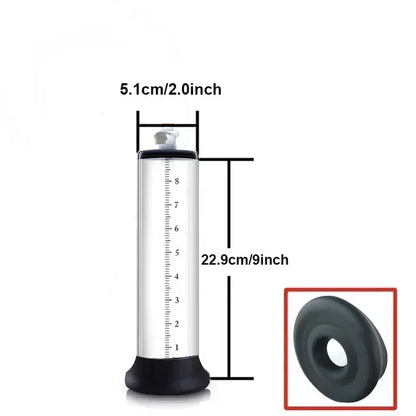 Male Penis Enlarger Vacuum Pump Penis Enlargement Enhancer Adult Sex Toy for Men Lasting Trainer Erotic Products Vacuum Cylinder