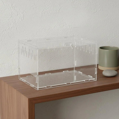 Transparent reptile enclosure, Tall, transparent, clear reptile habitat,