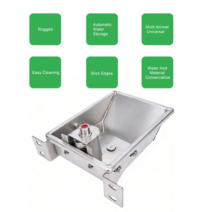 Cattle And Sheep Water Dispenser Thickened Stainless Steel Automatic Dog Feeder Trough Bowl