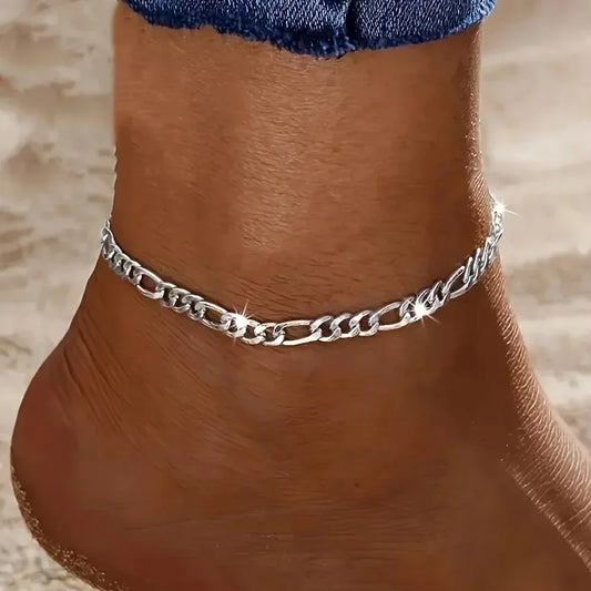 New 925 sterling Silver Bracelets Anklet Beautiful 4MM chain for Women men Wedding Pretty designer Jewelry Fashion Holiday gifts