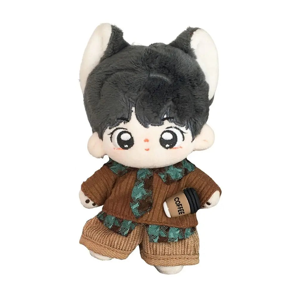 10cm Doll Clothes Blue Brown Changing Dress Game Doll Blouse Pants Suit Photo Prop Playing House Mini Shirt Necktie Pants Toy