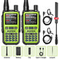 1/2PCS BAOFENG UV-5R Mini Walkie Talkie Dual PTT Wireless Bluetooth Programming Multi-Band Type-C Charge Long Range Ham Radio