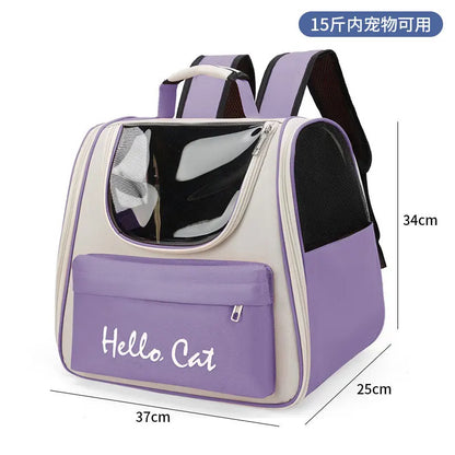 Backpack for Cats and Dogs, Portable Pet Bag for Outdoor Use, Large Capacity Space Cabin, Carrying Cat and Dog Box, Outdoor Bag