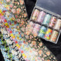 10Rolls Halloween  Flower Plaid Angel Marble  Bow Nail Foils Transfer Paper  Nail Art Stickers   Decal  Nails Decoration
