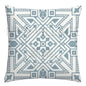 Lake blue white geometric linen pillowcase sofa cushion cover home decoration can be customized for you 40x40 45x45 50x50 60x60