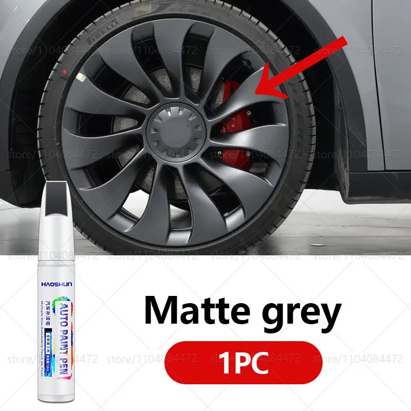 For Tesla Model 3 Y S X car wheel scratches repair pen Matte black dark gun gray silver black multiple colors Paint Repair Pen