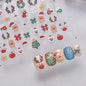 Christmas Nail Stickers Luxury Crystal Diamond Cartoon Bear Tree Apple Back Glue Nail Art Stickers DIY New 3D Nails Decorations