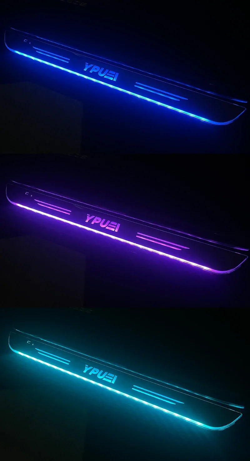 Customized For Renault RS Clio Scenic Logan Megane Car Welcome Door illuminated Sill Light Logo Lamp LED Car Pedal Decoration