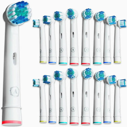 For Oral-B Dupont Bristle Electric Toothbrush Heads Whiten Teeth Daily Clean Soft Care Teeth Function D100 D25 D30 4/8/16pcs