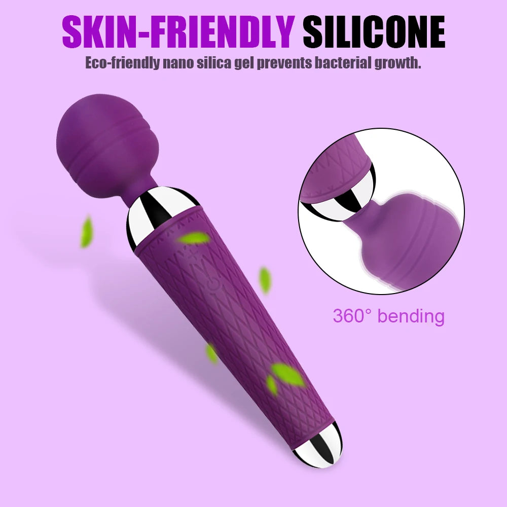 Powerful AV Vibrators for Women USB Recharge Magic Wand Massager Clitoris Stimulator Wellness Erotic Sex Toy Masturbator Product