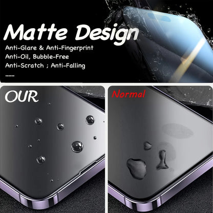 NNBILI 2Pcs Privacy Matte Frosted Ceramic Screen Protectors Designed for iPhone 18 17 16 15 14 13 12 11 Pro Max 17e Full Coverag
