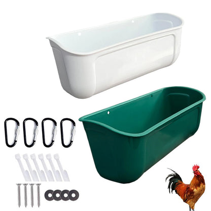 1Pc Large Hanging Chicken Feeder Large Capacity for Farm Poultry Ducks Geese Geese Goat Automatic Feeding Drinking Trough