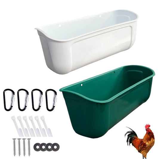 1Pc Large Hanging Chicken Feeder Large Capacity for Farm Poultry Ducks Geese Geese Goat Automatic Feeding Drinking Trough
