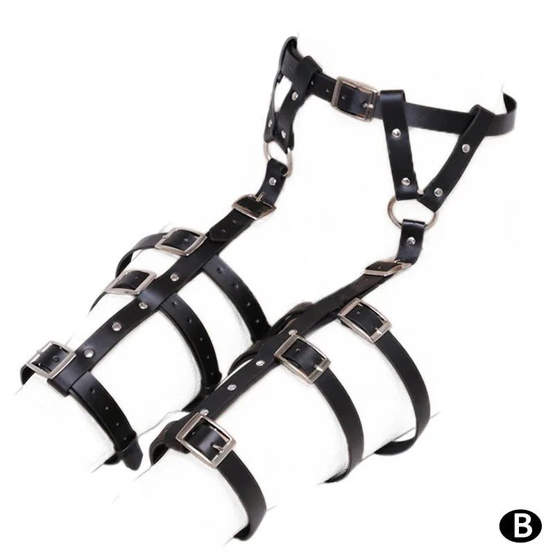 BDSM Bondage Leg Restraints Leather Belt Pants Adult Games thigh ring cuffs Straps Sex Toys For Couples Women erotic underwater
