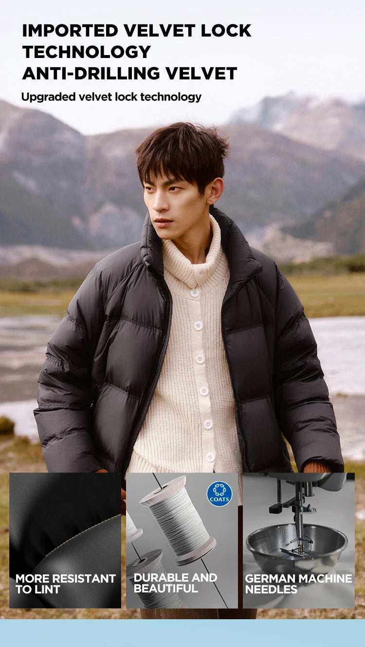 Semir Down Jacket Men Women 2026 Winter New Light Short Coat Three-Proof Thermal Puffer Coat Couple Top Trendy Down Jacket