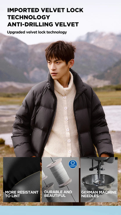 Semir Down Jacket Men Women 2026 Winter New Light Short Coat Three-Proof Thermal Puffer Coat Couple Top Trendy Down Jacket