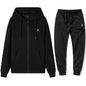 Autumn and Winter 2025 new Men's sportswear set, a fashionable outdoor zipper warm men's casual sweatshirt + pants 2-piece set