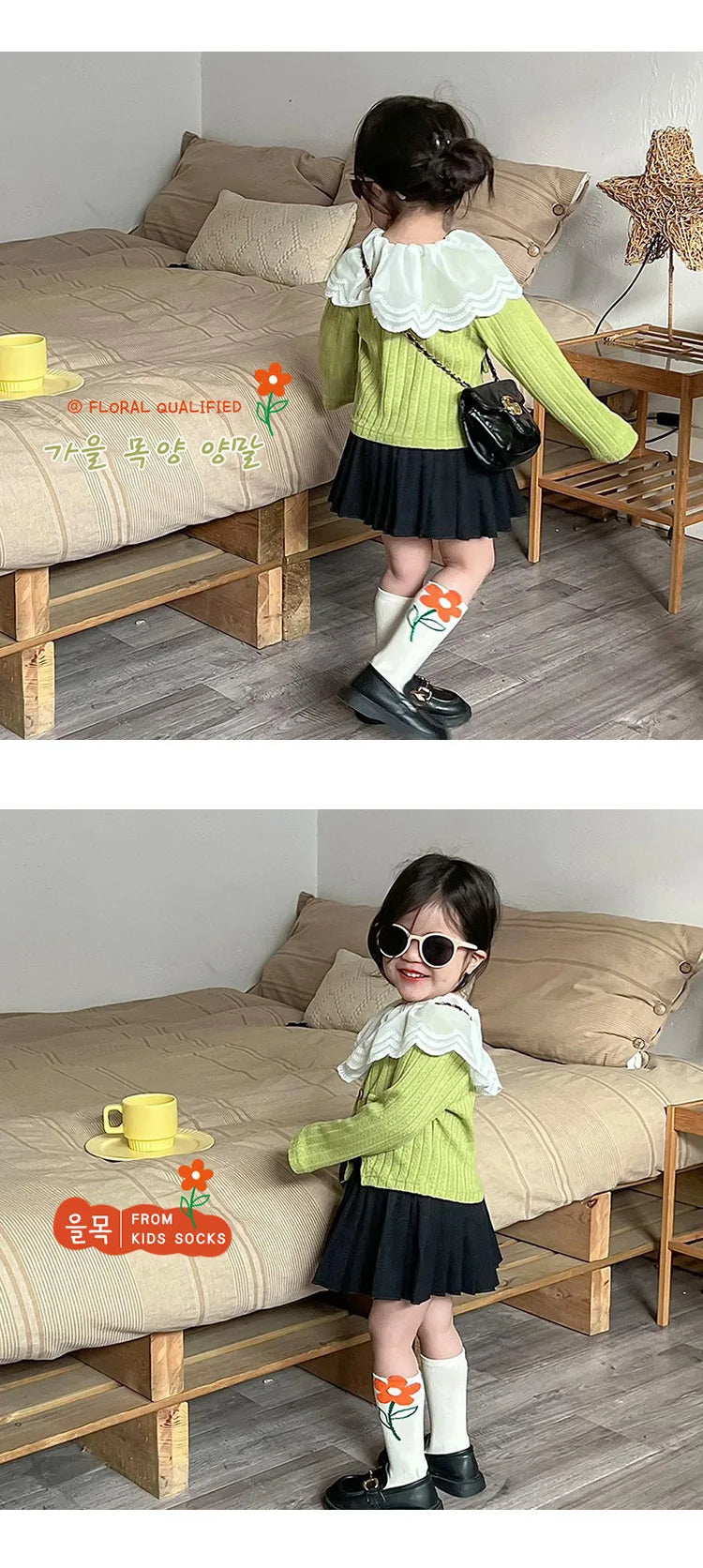1-12Year 3Pairs Pack 2024 Spring Floral Medium Stockings Embroidery Lace Thin Princess Stockings Girls' Socks