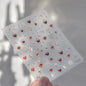 Gold Totem Red Heart Nail Art Stickers Aurora Holographic Star Moon Butterfly 5D Self Adhesive Nail Art RhinestoneS Stickers DIY