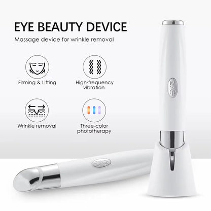 2026Electric Eye Massager Vibration Wrinkle Anti-Ageing Eye Massage Dark Circle Removal Beauty Face Eye Care Pen