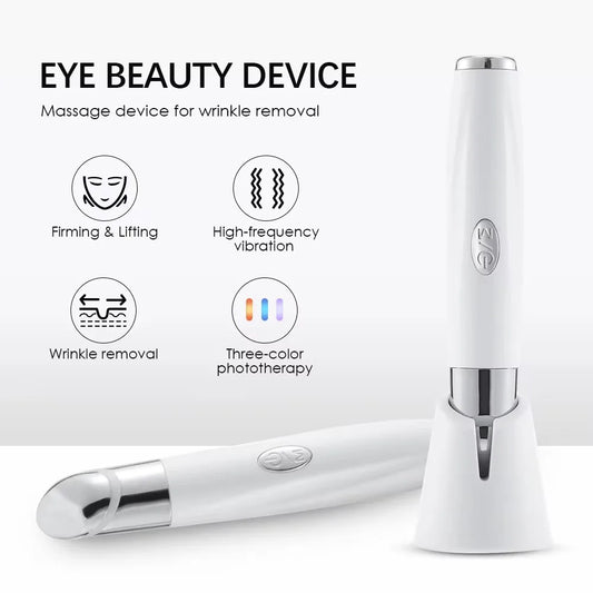 2026Electric Eye Massager Vibration Wrinkle Anti-Ageing Eye Massage Dark Circle Removal Beauty Face Eye Care Pen