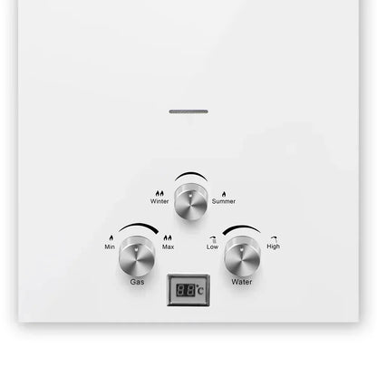 VEVOR Liquefied Petroleum Gas Water Heater 6L 8L 10L 12L 16L 18L Liquefied Petroleum Gas Propane Butane White Water Heater